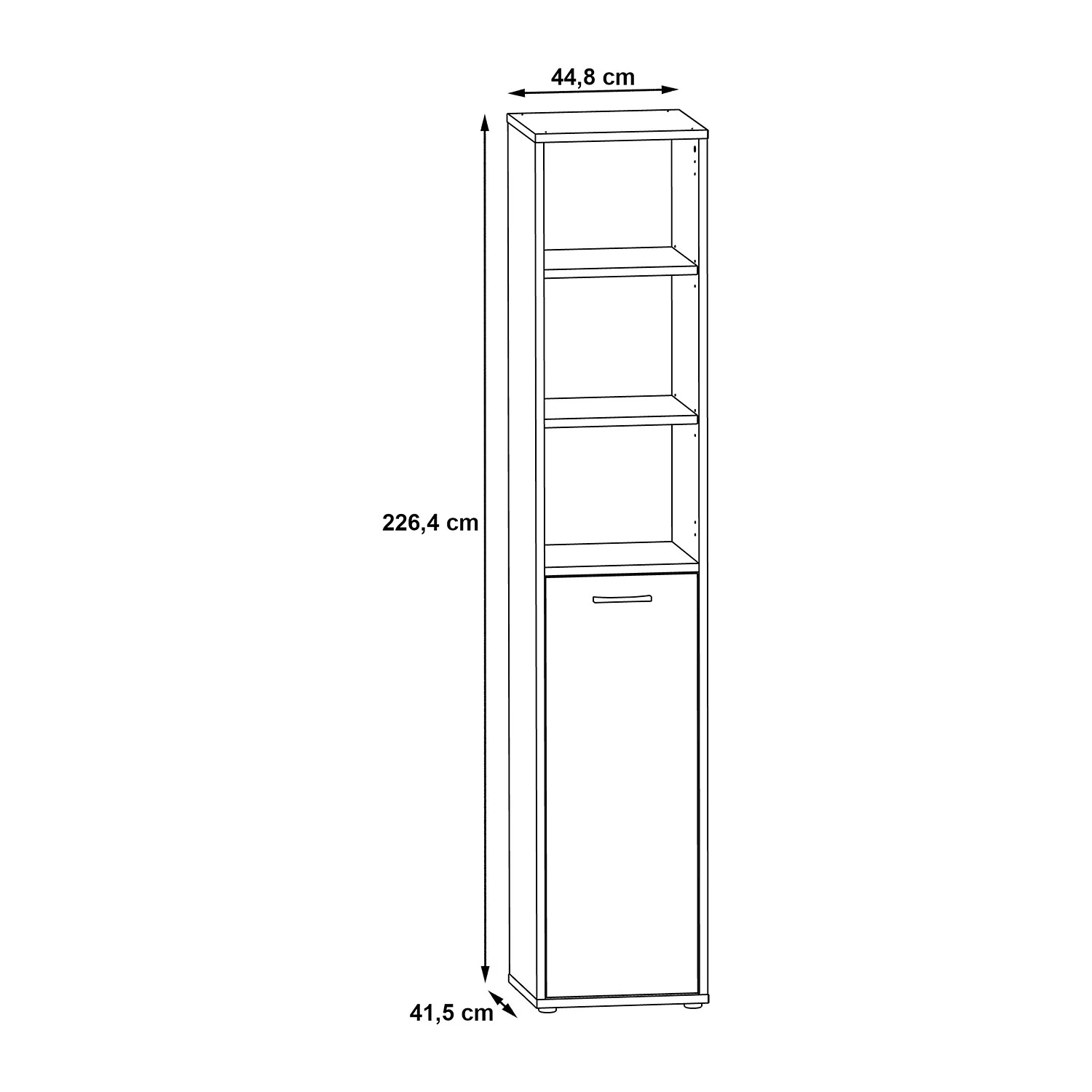 Fredriks Regal Kendrick II - Weiß / Grau 8 Fredriks Regal Kendrick II - Weiß / Grau – Bild 8