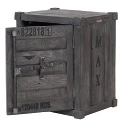 Wolf-Möbel Nachtkommode Container II - Akazie Grau -Wohnzimmermöbel boutique en ligne 1000281789 220616 031 DETAILS P000000001000281789