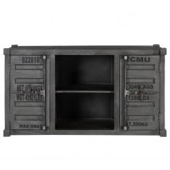 Wolf-Möbel TV-Lowboard Container I - Akazie massiv - Akazie Grau -Wohnzimmermöbel boutique en ligne 1000281798 220615 030 DETAILS P000000001000281798