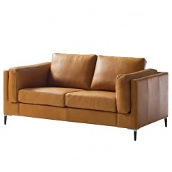 Studio Copenhagen 2-Sitzer Sofa COSO Classic+ - Echtleder Taru: Hellbraun - Schwarz