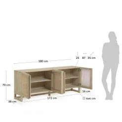 Loftscape Sideboard Risley - Mindi massiv / Rattan -Wohnzimmermöbel boutique en ligne 1000282685 210729 06153100026 SKETCH DETAILS P000000001000282685 sketch