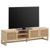 Loftscape TV-Lowboard Risley - Mindi massiv / Rattan