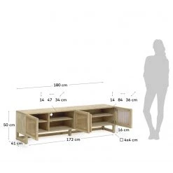 Loftscape TV-Lowboard Risley - Mindi massiv / Rattan -Wohnzimmermöbel boutique en ligne 1000282689 210729 06154300054 SKETCH DETAILS P000000001000282689 sketch