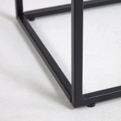 Loftscape Beistelltisch Rachel - Glas / Metall - Marmor Weiß Dekor / Schwarz -Wohnzimmermöbel boutique en ligne 1000282690 210729 06154300059 DETAILS P000000001000282690