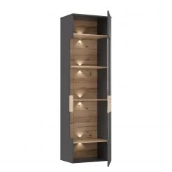 Loftscape Standvitrine Corey - Inkl. Beleuchtung - Eiche Dekor / Grau - Türanschlag rechts -Wohnzimmermöbel boutique en ligne 1000282738 211109 14434900074 DETAILS P000000001000282738