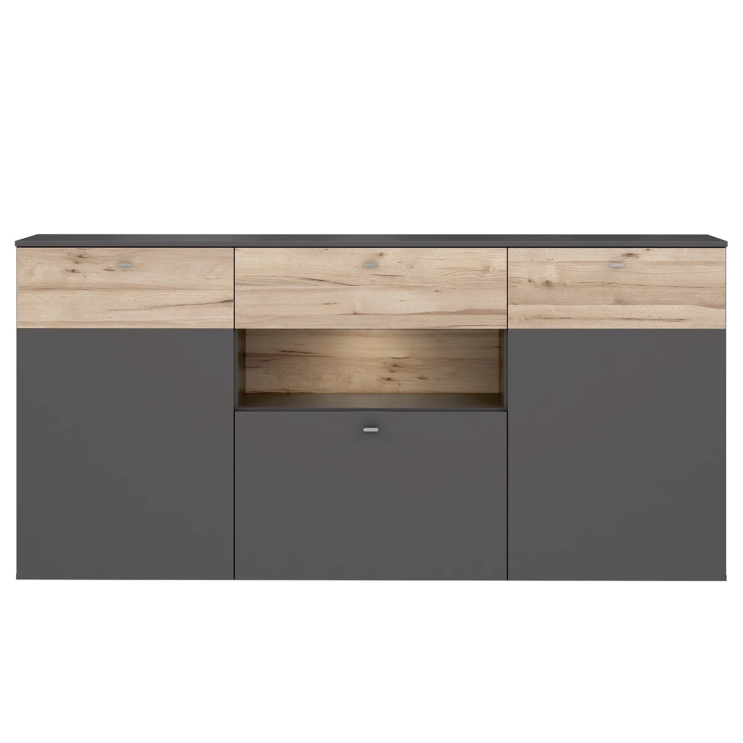 Loftscape Sideboard Corey - Inkl. Beleuchtung - Eiche Dekor / Grau 3 Loftscape Sideboard Corey - Inkl. Beleuchtung - Eiche Dekor / Grau – Bild 3