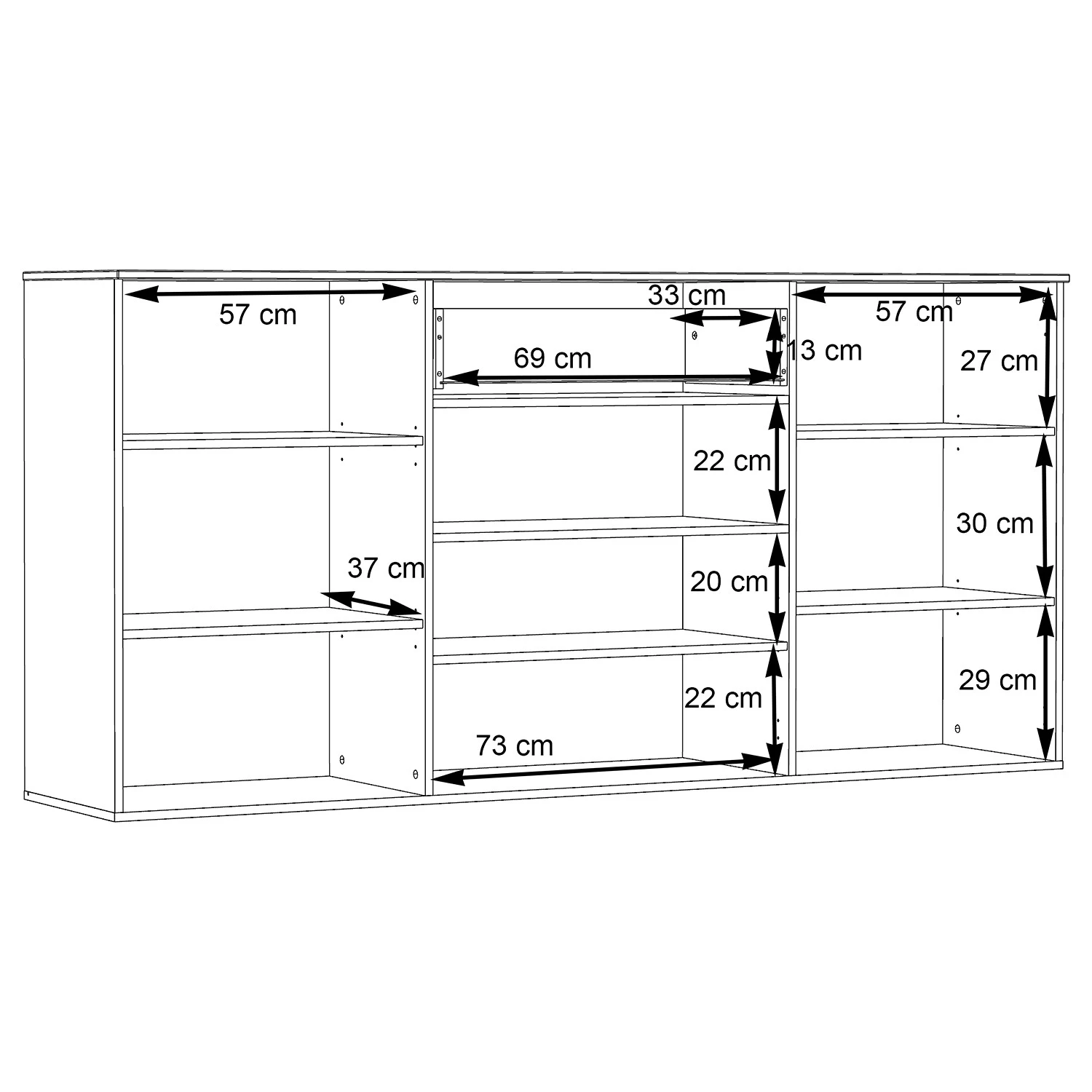 Loftscape Sideboard Corey - Inkl. Beleuchtung - Eiche Dekor / Grau 9 Loftscape Sideboard Corey - Inkl. Beleuchtung - Eiche Dekor / Grau – Bild 9