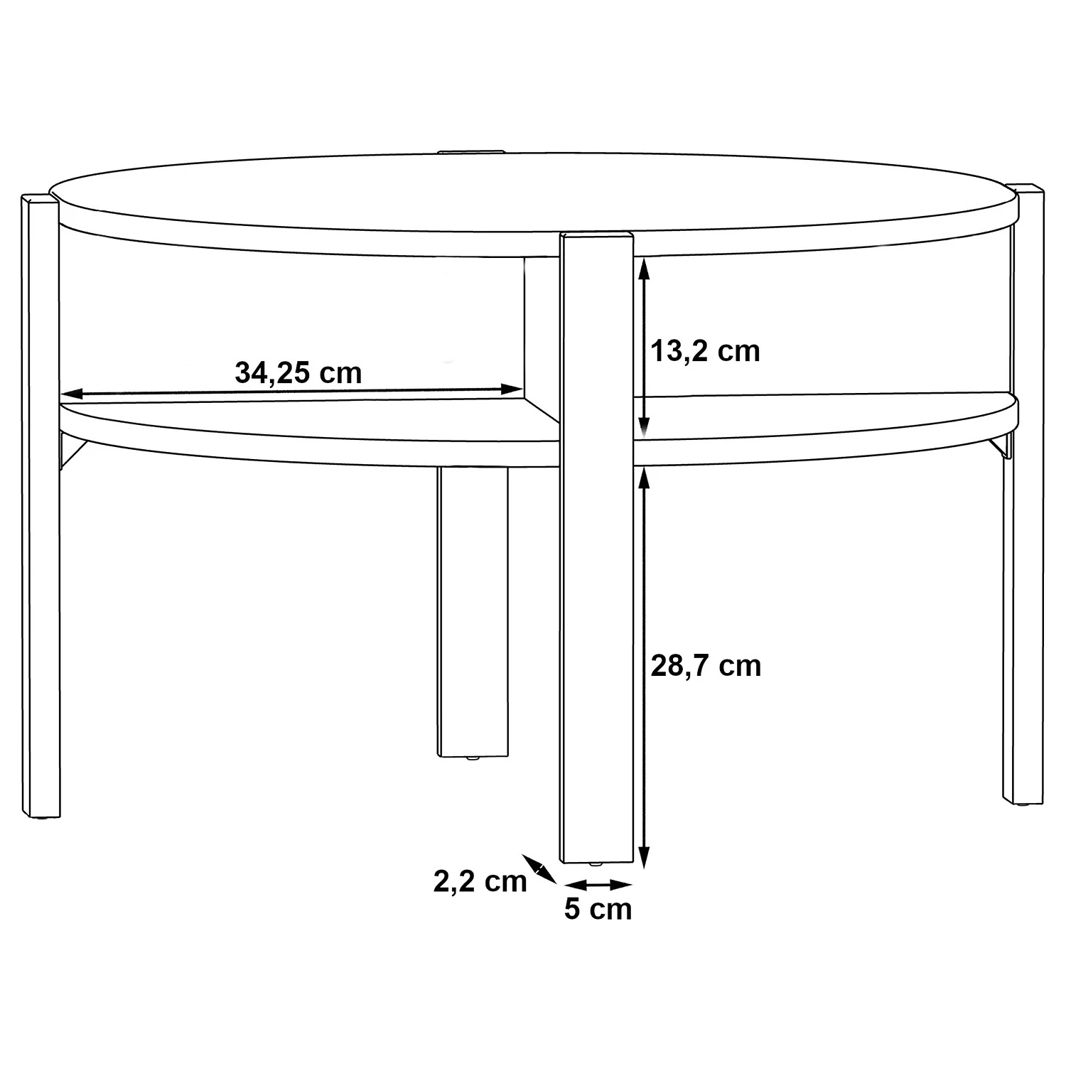 Loftscape Couchtisch Nab - Eiche Sonoma Dekor 5 Loftscape Couchtisch Nab - Eiche Sonoma Dekor – Bild 5