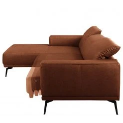 Ars manufacti Ecksofa Kalies - Echtleder - Echtleder Padme: Cognac - Longchair davorstehend links - Sitztiefenverstellung -Wohnzimmermöbel boutique en ligne 1000283566 210817 15271700561 DETAILS P000000001000283566