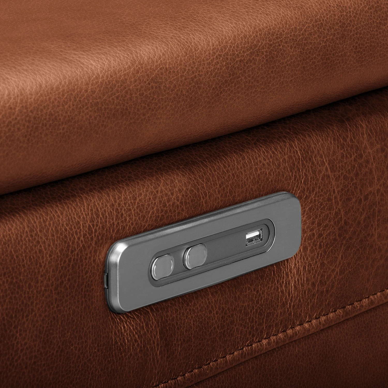 Ars manufacti Ecksofa Lagor - Echtleder - Echtleder Padme: Cognac - Longchair davorstehend links - Relaxfunktion 8 Ars manufacti Ecksofa Lagor - Echtleder - Echtleder Padme: Cognac - Longchair davorstehend links - Relaxfunktion – Bild 8