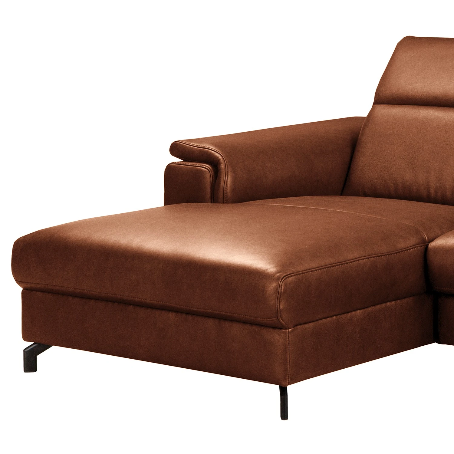 Ars manufacti Ecksofa Lagor - Echtleder - Echtleder Padme: Cognac - Longchair davorstehend links - Relaxfunktion 12 Ars manufacti Ecksofa Lagor - Echtleder - Echtleder Padme: Cognac - Longchair davorstehend links - Relaxfunktion – Bild 12
