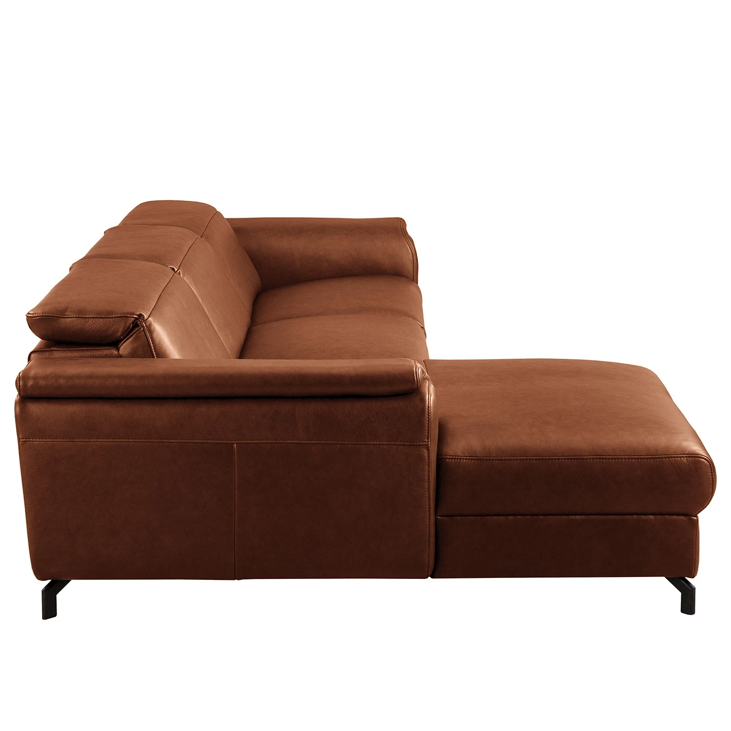 Ars manufacti Ecksofa Lagor - Echtleder - Echtleder Padme: Cognac - Longchair davorstehend links - Relaxfunktion 5 Ars manufacti Ecksofa Lagor - Echtleder - Echtleder Padme: Cognac - Longchair davorstehend links - Relaxfunktion – Bild 5