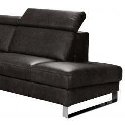 Ars manufacti Ecksofa Magas - Echtleder - Echtleder Padme: Schwarz - Ottomane davorstehend rechts - Relaxfunktion -Wohnzimmermöbel boutique en ligne 1000283584 210817 15264800161 DETAILS P000000001000283584