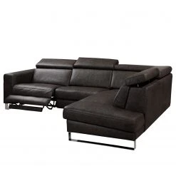 Ars manufacti Ecksofa Magas - Echtleder - Echtleder Padme: Schwarz - Ottomane davorstehend rechts - Relaxfunktion -Wohnzimmermöbel boutique en ligne 1000283584 210817 15264800164 DETAILS P000000001000283584