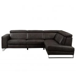 Ars manufacti Ecksofa Magas - Echtleder - Echtleder Padme: Schwarz - Ottomane davorstehend rechts - Relaxfunktion -Wohnzimmermöbel boutique en ligne 1000283584 210817 15264900167 DETAILS P000000001000283584