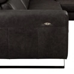 Ars manufacti Ecksofa Magas - Echtleder - Echtleder Padme: Schwarz - Ottomane davorstehend rechts - Relaxfunktion -Wohnzimmermöbel boutique en ligne 1000283584 210817 15264900175 DETAILS P000000001000283584