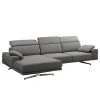 Ars manufacti Ecksofa Muna - Webstoff - Webstoff Arda: Anthrazit - Longchair davorstehend links