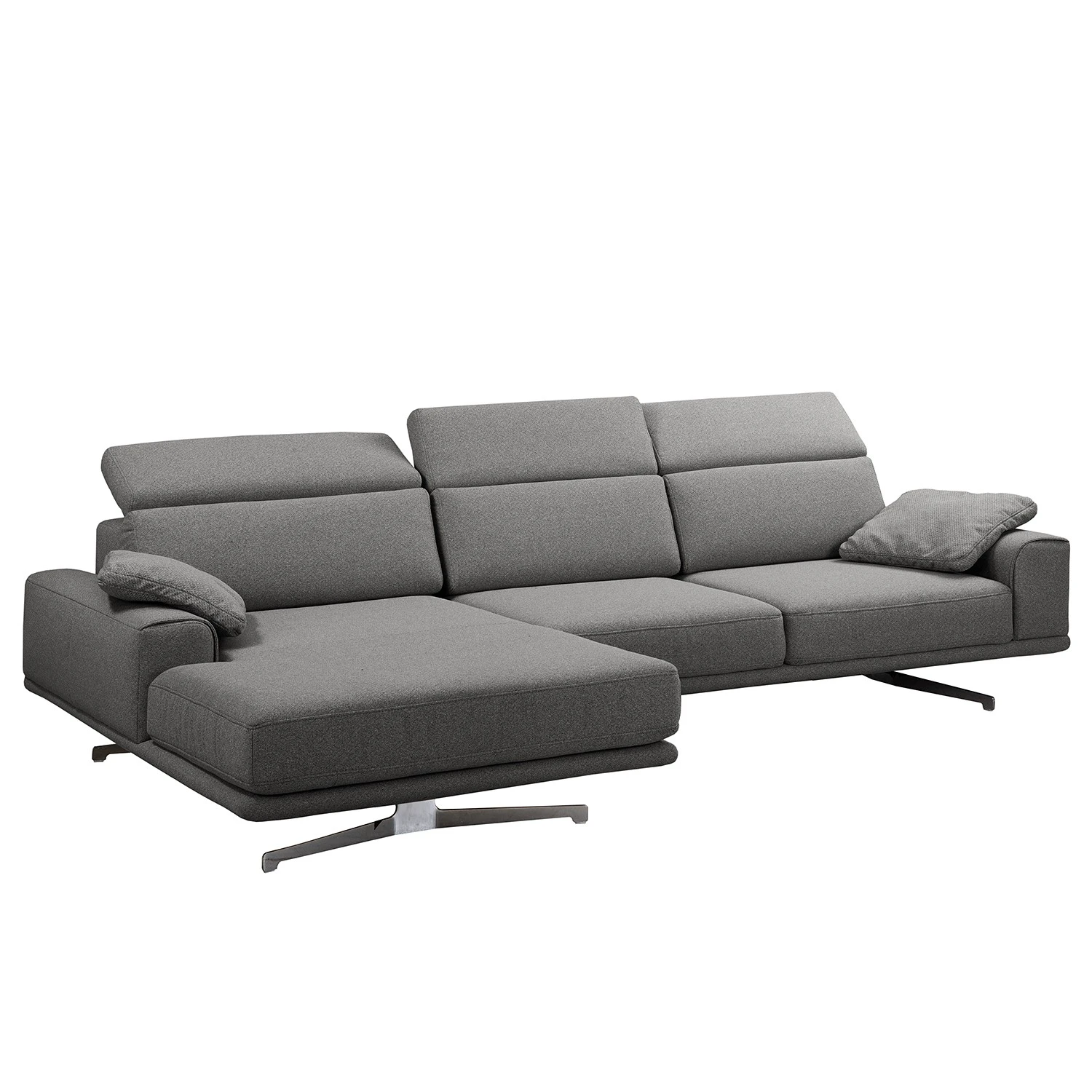 Ars manufacti Ecksofa Muna - Webstoff - Webstoff Arda: Anthrazit - Longchair davorstehend links 1 Ars manufacti Ecksofa Muna - Webstoff - Webstoff Arda: Anthrazit - Longchair davorstehend links
