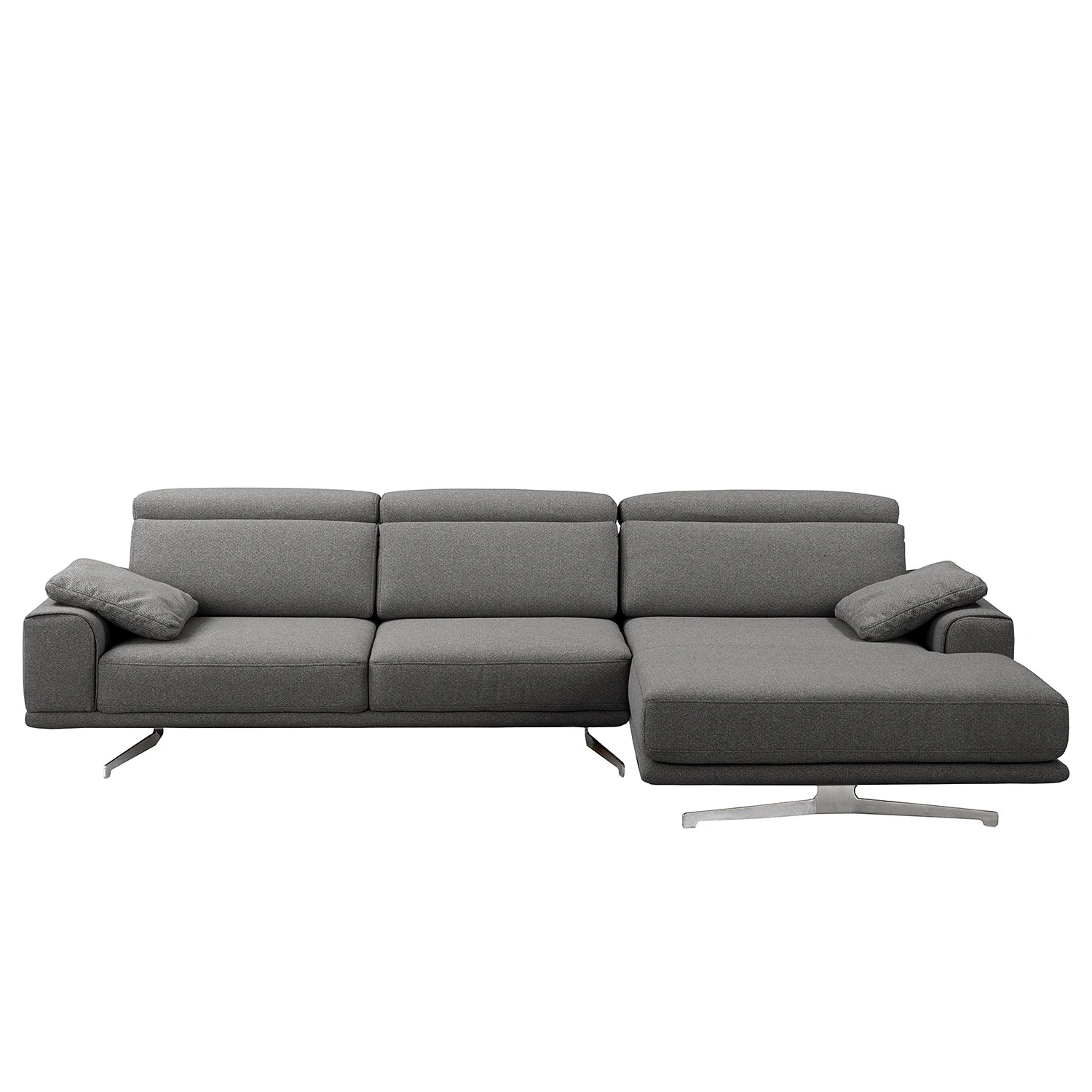 Ars manufacti Ecksofa Muna - Webstoff - Webstoff Arda: Anthrazit - Longchair davorstehend links 3 Ars manufacti Ecksofa Muna - Webstoff - Webstoff Arda: Anthrazit - Longchair davorstehend links – Bild 3