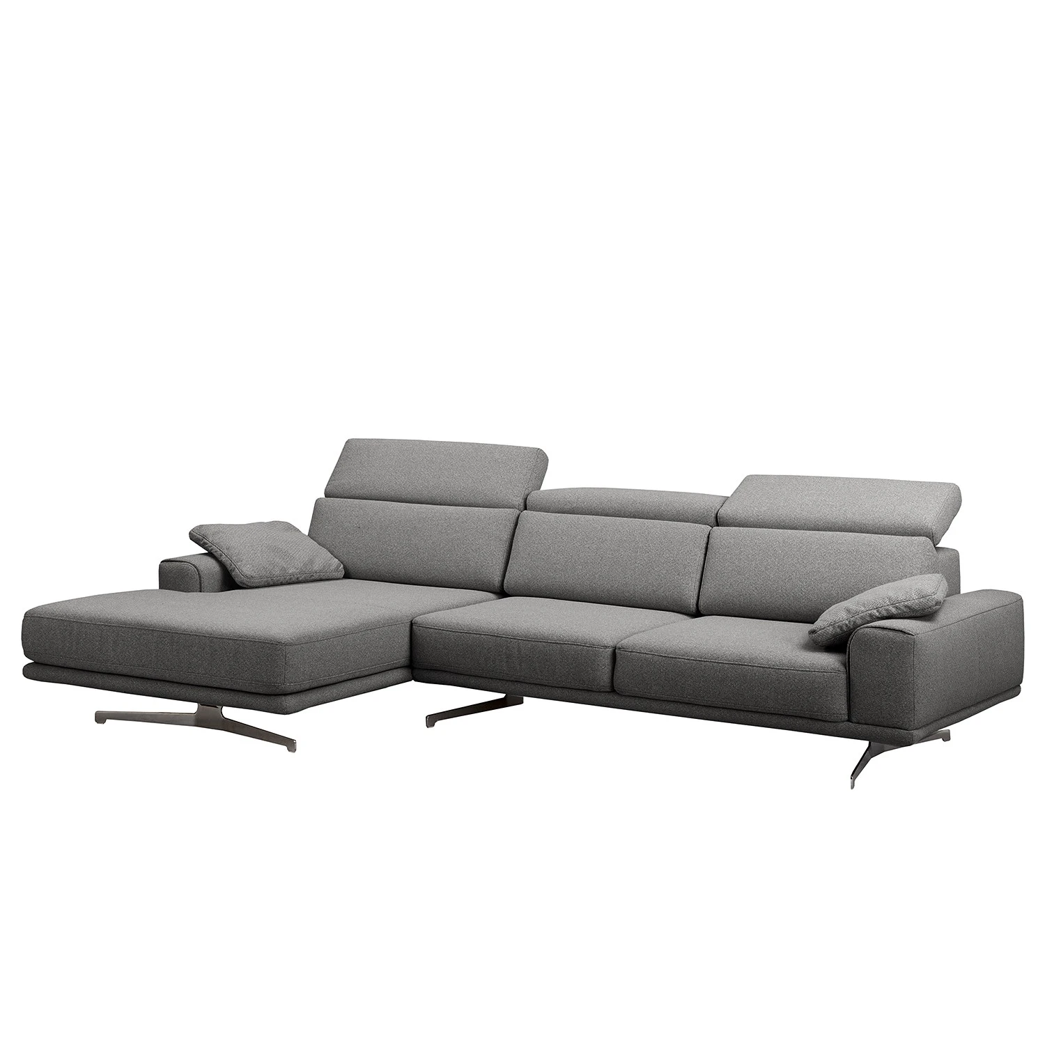 Ars manufacti Ecksofa Muna - Webstoff - Webstoff Arda: Anthrazit - Longchair davorstehend links 4 Ars manufacti Ecksofa Muna - Webstoff - Webstoff Arda: Anthrazit - Longchair davorstehend links – Bild 4