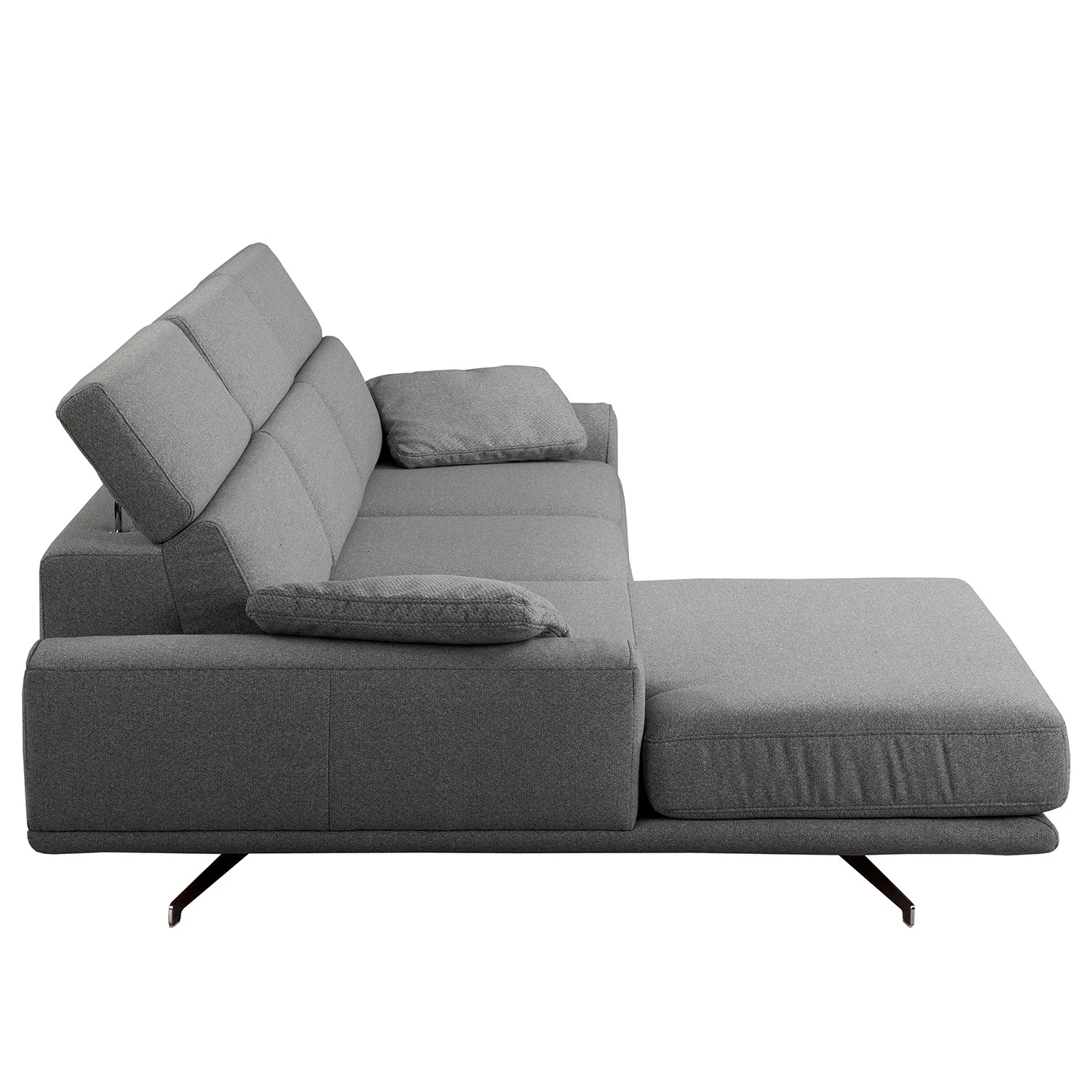 Ars manufacti Ecksofa Muna - Webstoff - Webstoff Arda: Anthrazit - Longchair davorstehend links 5 Ars manufacti Ecksofa Muna - Webstoff - Webstoff Arda: Anthrazit - Longchair davorstehend links – Bild 5