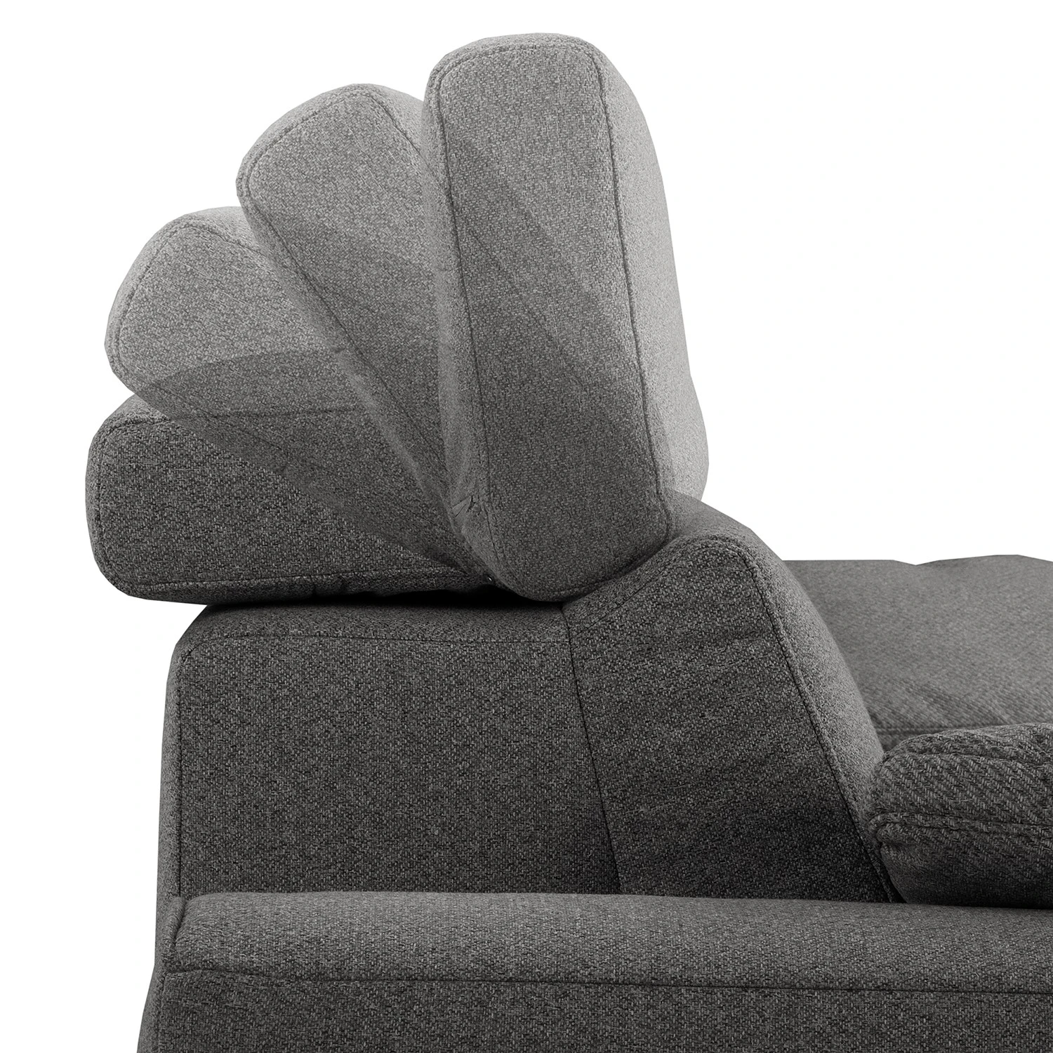 Ars manufacti Ecksofa Muna - Webstoff - Webstoff Arda: Anthrazit - Longchair davorstehend links 8 Ars manufacti Ecksofa Muna - Webstoff - Webstoff Arda: Anthrazit - Longchair davorstehend links – Bild 8
