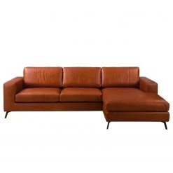 Ars manufacti Ecksofa Neuss - Echtleder - Echtleder Cerys: Cognac - Longchair davorstehend rechts -Wohnzimmermöbel boutique en ligne 1000283606 210817 15263800030 DETAILS P000000001000283606