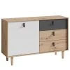 Fredriks Sideboard Bowood I - Eiche Artisan Dekor / Weiß