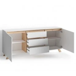 Norrwood Sideboard Rautha - Matt Weiß / Eiche Dekor - Breite: 180 cm -Wohnzimmermöbel boutique en ligne 1000283831 210805 14243400071 DETAILS P000000001000283831