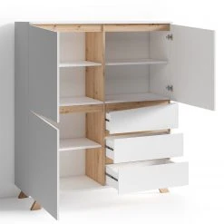 Norrwood Highboard Rautha - Matt Weiß / Eiche Dekor -Wohnzimmermöbel boutique en ligne 1000283874 210805 14244700379 DETAILS P000000001000283874