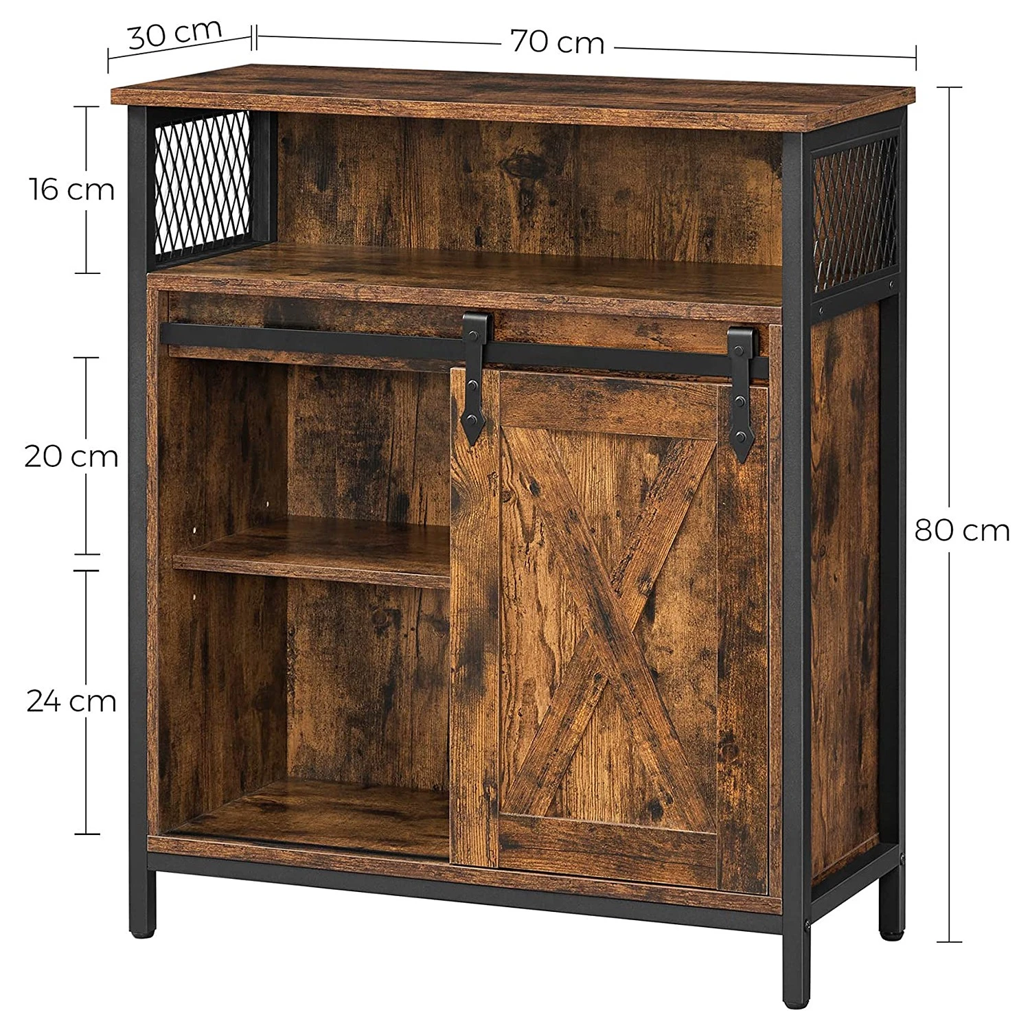 Red Living Kommode Hazlet I - Braun / Schwarz 8 Red Living Kommode Hazlet I - Braun / Schwarz – Bild 8