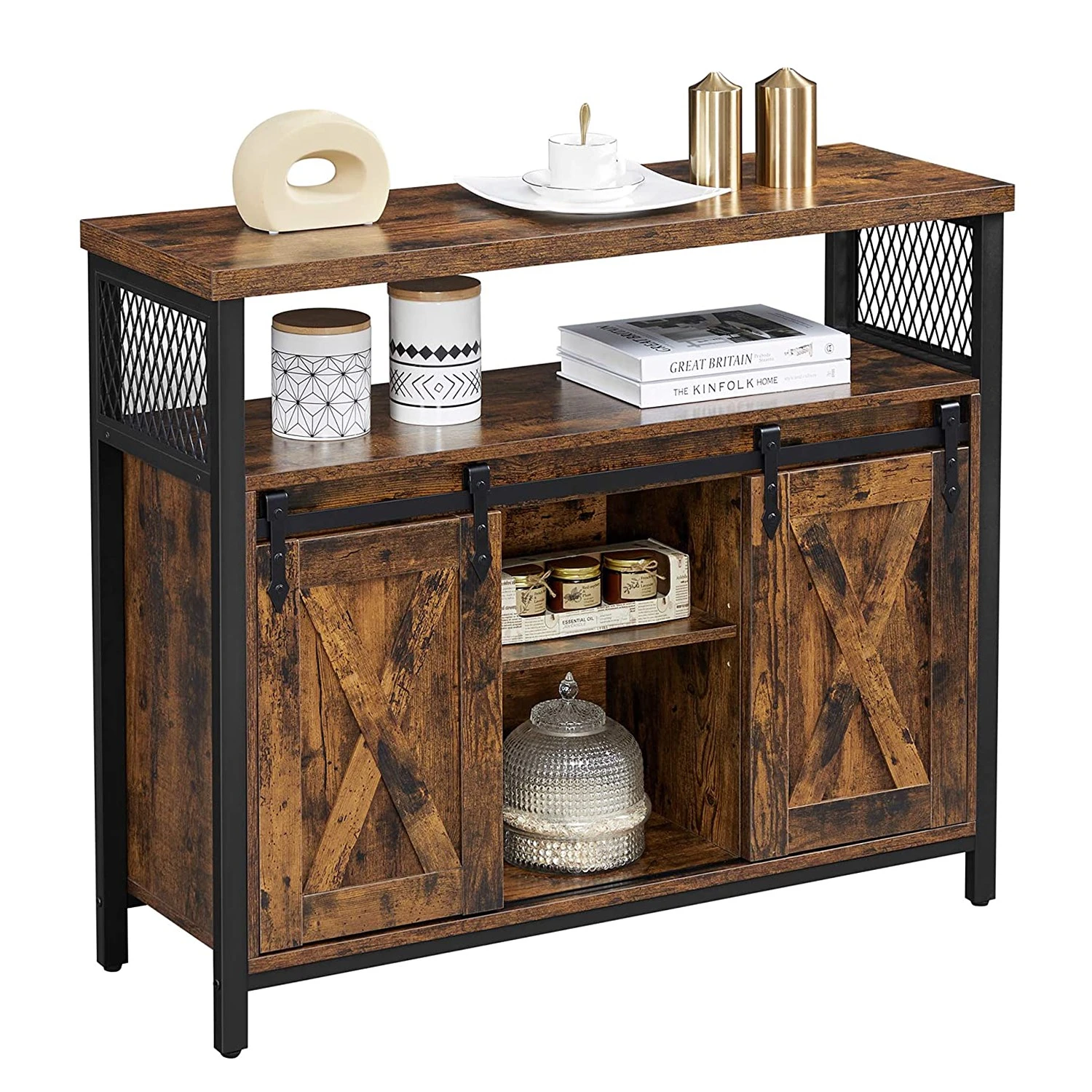 Red Living Kommode Hazlet II - Braun / Schwarz 5 Red Living Kommode Hazlet II - Braun / Schwarz – Bild 5