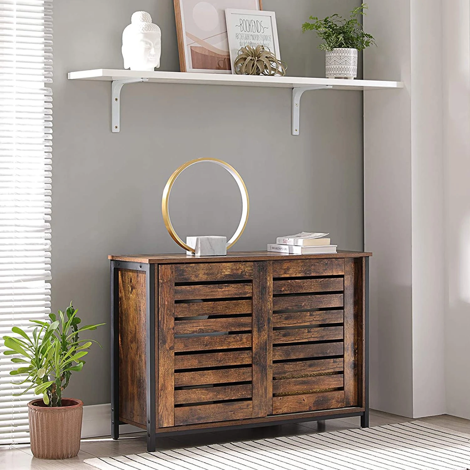 Red Living Kommode Condover VII - Braun / Schwarz 2 Red Living Kommode Condover VII - Braun / Schwarz – Bild 2