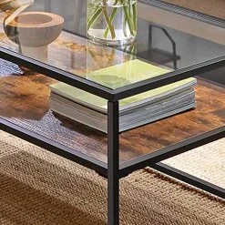 Red Living Couchtisch Cotton Hill - Glas / Metall - Braun / Schwarz -Wohnzimmermöbel boutique en ligne 1000283959 210813 06355000173 DETAILS P000000001000283959