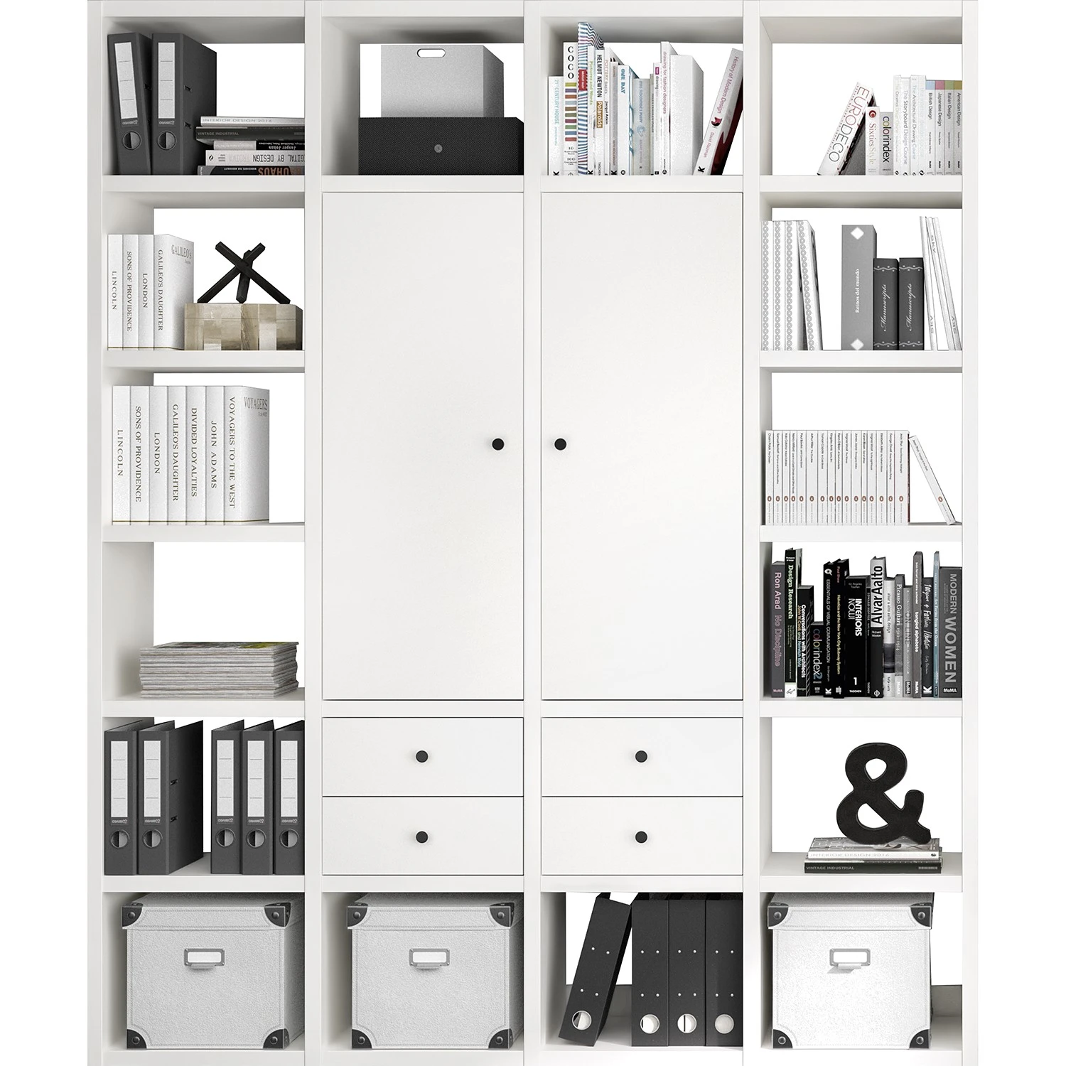 Fredriks Aktenregal-Kombination Emporio - Lack Weiß 3 Fredriks Aktenregal-Kombination Emporio - Lack Weiß – Bild 3