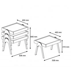 Loftscape Beistelltisch Mosby (3er-set) - Weiß -Wohnzimmermöbel boutique en ligne 1000284334 210809 06082900053 SKETCH DETAILS P000000001000284334 sketch