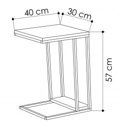 Loftscape Beistelltisch Bobbio - Metall - Schwarz / Grau -Wohnzimmermöbel boutique en ligne 1000284345 210809 06083400102 SKETCH DETAILS P000000001000284345 sketch