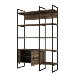 Red Living Regal Sumatra Sun - Metall - Walnuss Dekor / Schwarz 12 Red Living Regal Sumatra Sun - Metall - Walnuss Dekor / Schwarz -Wohnzimmermöbel boutique en ligne 1000284387 210809 06091300162 DETAILS P000000001000284387