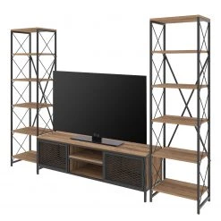 Red Living Wohnwand Jonas (3-teilig) - Metall - Eiche Dekor / Anthrazit -Wohnzimmermöbel boutique en ligne 1000284399 210819 13195300017 DETAILS P000000001000284399