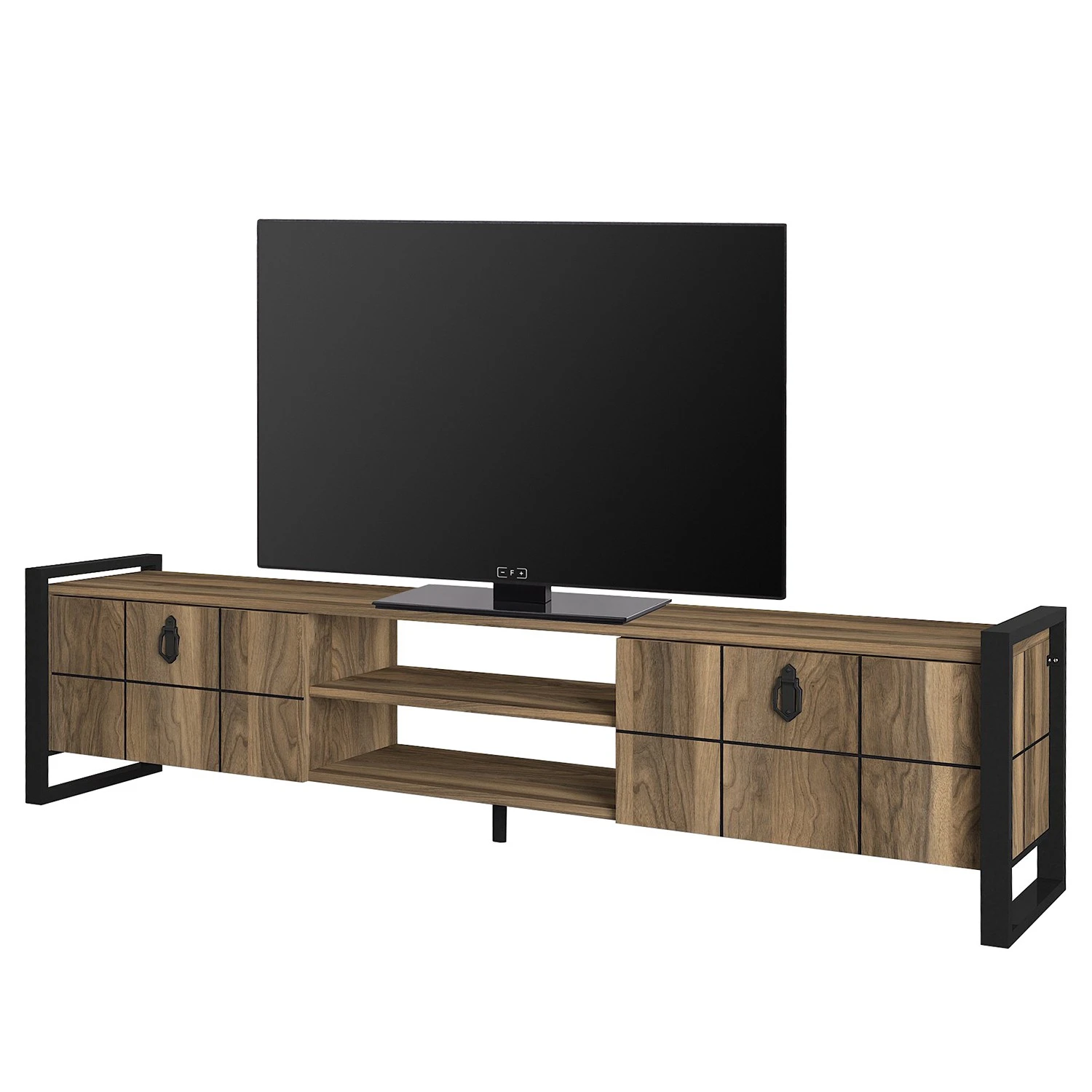 Red Living TV-Lowboard Lanz - Walnuss Dekor / Schwarz 1 Red Living TV-Lowboard Lanz - Walnuss Dekor / Schwarz