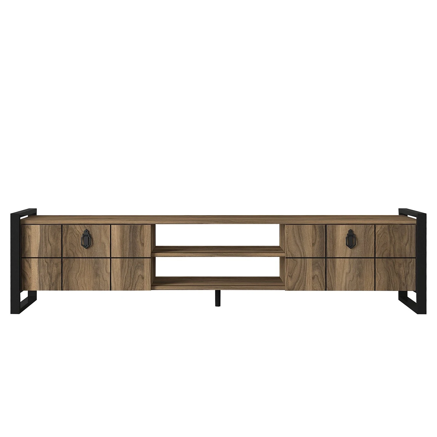 Red Living TV-Lowboard Lanz - Walnuss Dekor / Schwarz 6 Red Living TV-Lowboard Lanz - Walnuss Dekor / Schwarz – Bild 6