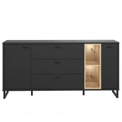 Loftscape Sideboard Mazzo - Schwarz / Eiche Artisan Dekor -Wohnzimmermöbel boutique en ligne 1000285799 210819 12212500043 DETAILS P000000001000285799