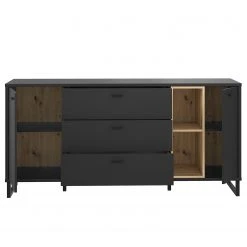 Loftscape Sideboard Mazzo - Schwarz / Eiche Artisan Dekor -Wohnzimmermöbel boutique en ligne 1000285799 210819 12212500045 DETAILS P000000001000285799