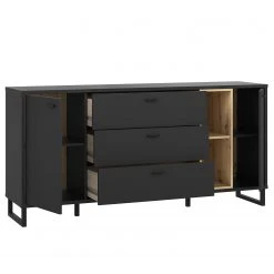 Loftscape Sideboard Mazzo - Schwarz / Eiche Artisan Dekor -Wohnzimmermöbel boutique en ligne 1000285799 210819 12212500046 DETAILS P000000001000285799