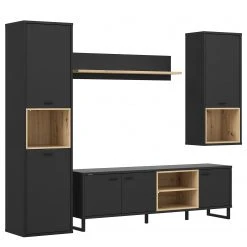 Loftscape Wohnwand Mazzo (4-teilig) - Schwarz / Eiche Artisan Dekor 18 Loftscape Wohnwand Mazzo (4-teilig) - Schwarz / Eiche Artisan Dekor -Wohnzimmermöbel boutique en ligne 1000285804 210819 12212500084 DETAILS P000000001000285804