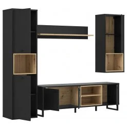 Loftscape Wohnwand Mazzo (4-teilig) - Schwarz / Eiche Artisan Dekor 20 Loftscape Wohnwand Mazzo (4-teilig) - Schwarz / Eiche Artisan Dekor -Wohnzimmermöbel boutique en ligne 1000285804 210819 12212500086 DETAILS P000000001000285804