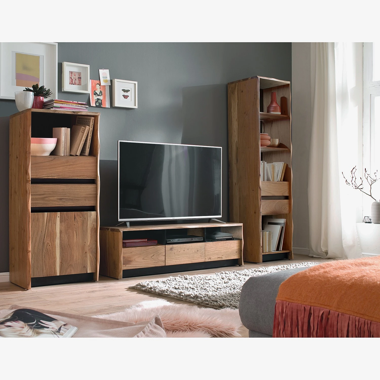 Red Living Kommode Calipso - Akazie massiv - Akazie 2 Red Living Kommode Calipso - Akazie massiv - Akazie – Bild 2