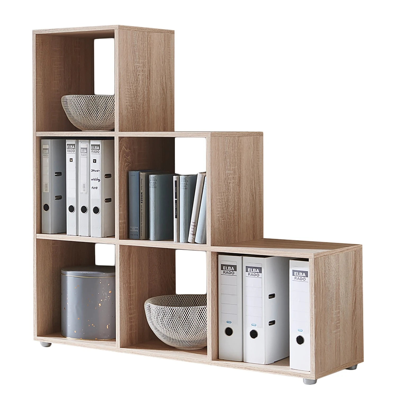 Furnitive Stufenregal Nizwa - Eiche Sonoma Dekor 1 Furnitive Stufenregal Nizwa - Eiche Sonoma Dekor