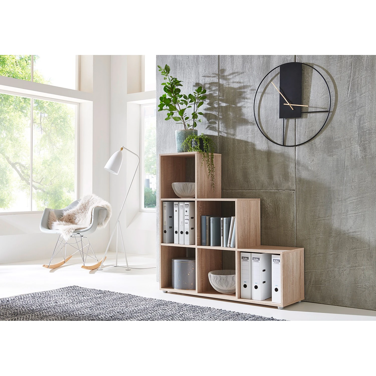 Furnitive Stufenregal Nizwa - Eiche Sonoma Dekor 2 Furnitive Stufenregal Nizwa - Eiche Sonoma Dekor – Bild 2