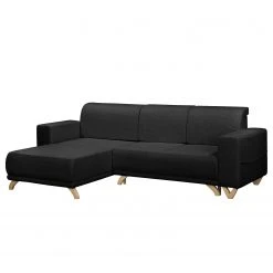 Norrwood Ecksofa Coulter - Microfaser Cadis: Schwarz